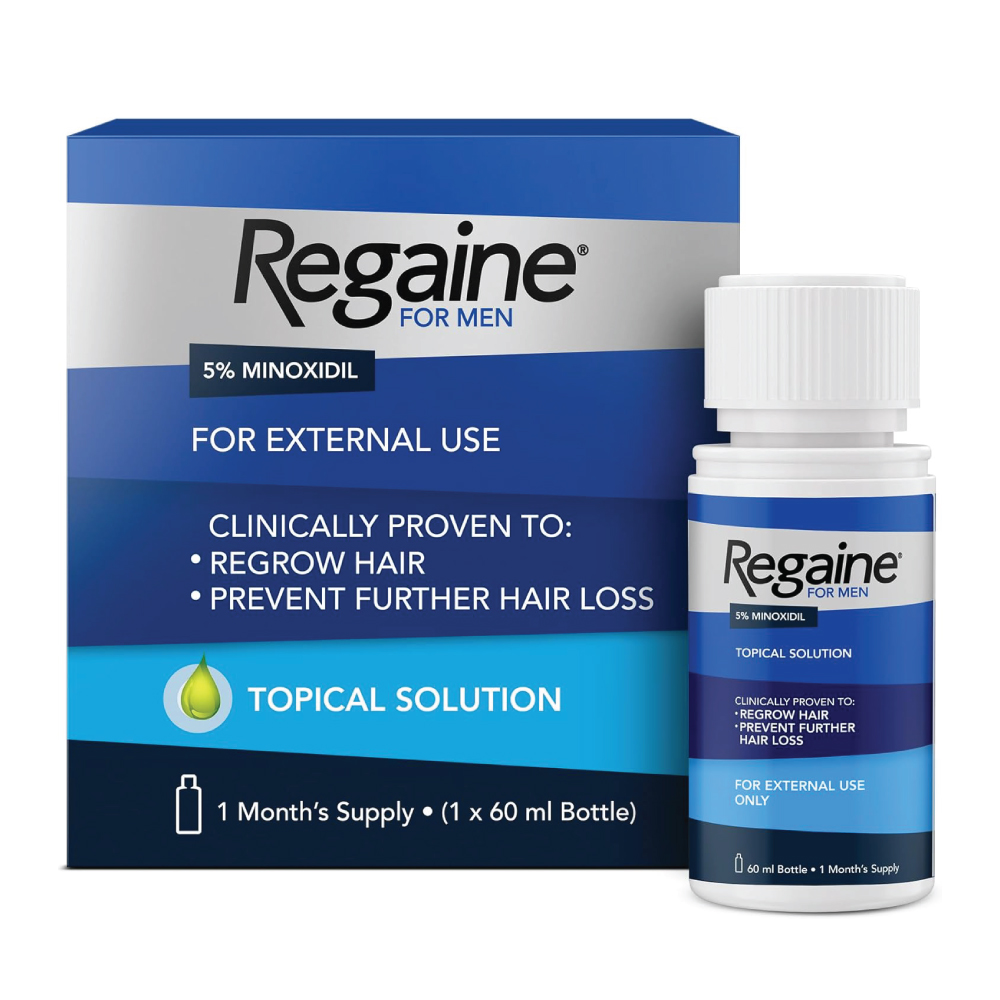 Regaine 5% Minoxidil Top Solution for Men, Clinically Proven to Stimulate Hair Growth, 60ml
