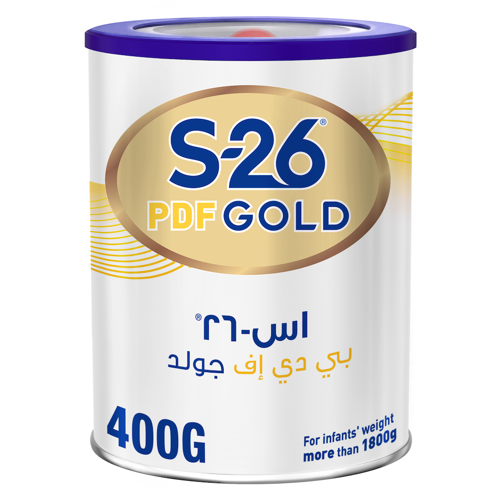 حليب الأطفال S26 PDF Gold ما بعد الخروج من المستشفى، تركيبة حليب للأطفال من عمر 0-6 أشهر، 400 غرام