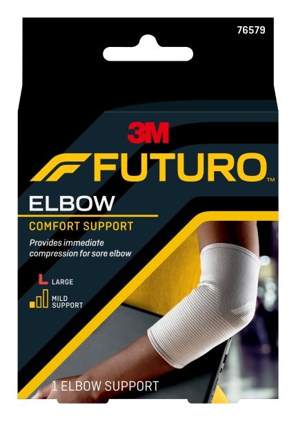 FUTURO™ Elbow Support, Breathable, 4-Way Stretch Power-Knit Material, Provides Compression & Protection, Wear on Either Arm, Large