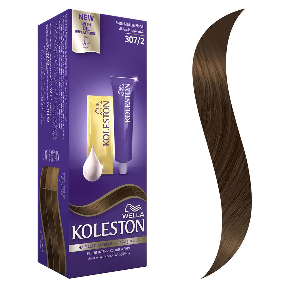 Koleston Hair Color Matt Medium Blonde + Developer 307/2 | Nahdi