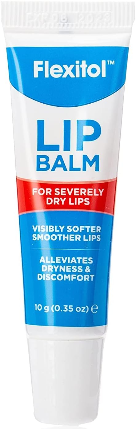 Flexitol Lip Balm 10g, Moisturising Lip Balm for Dry Chapped and Flaky Lips, Nourishing Long-Lasting Formula for Soft Smooth Lips, Handy 10g Tube for Everyday On-the-Go Lip Care