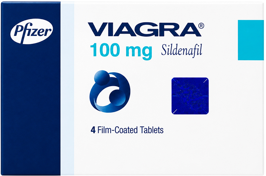 Viagra Sildenafil 100 mg - 4 Tablets
