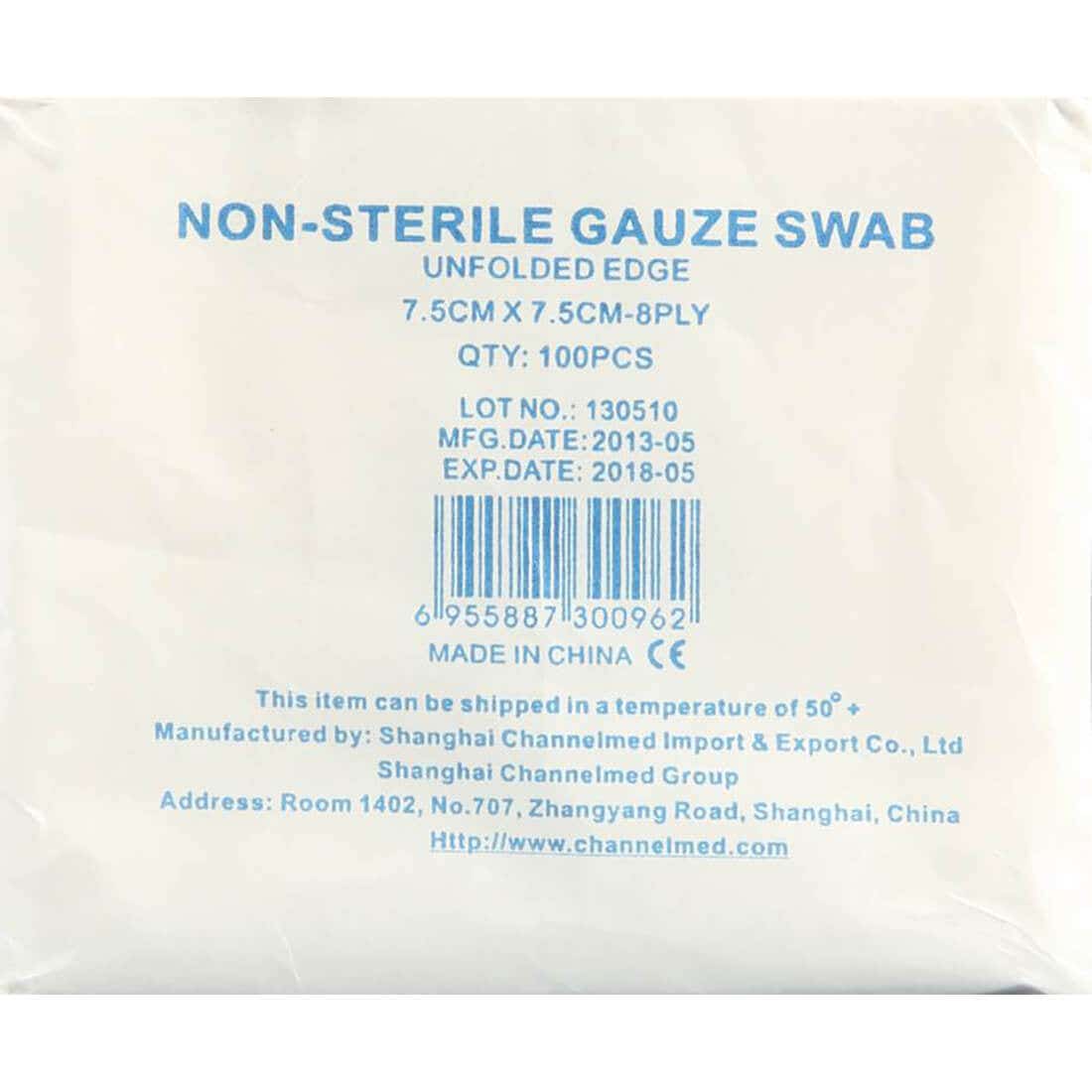 Channelmed Gauze Swabs 7.5*7.5 cm 100 pcs