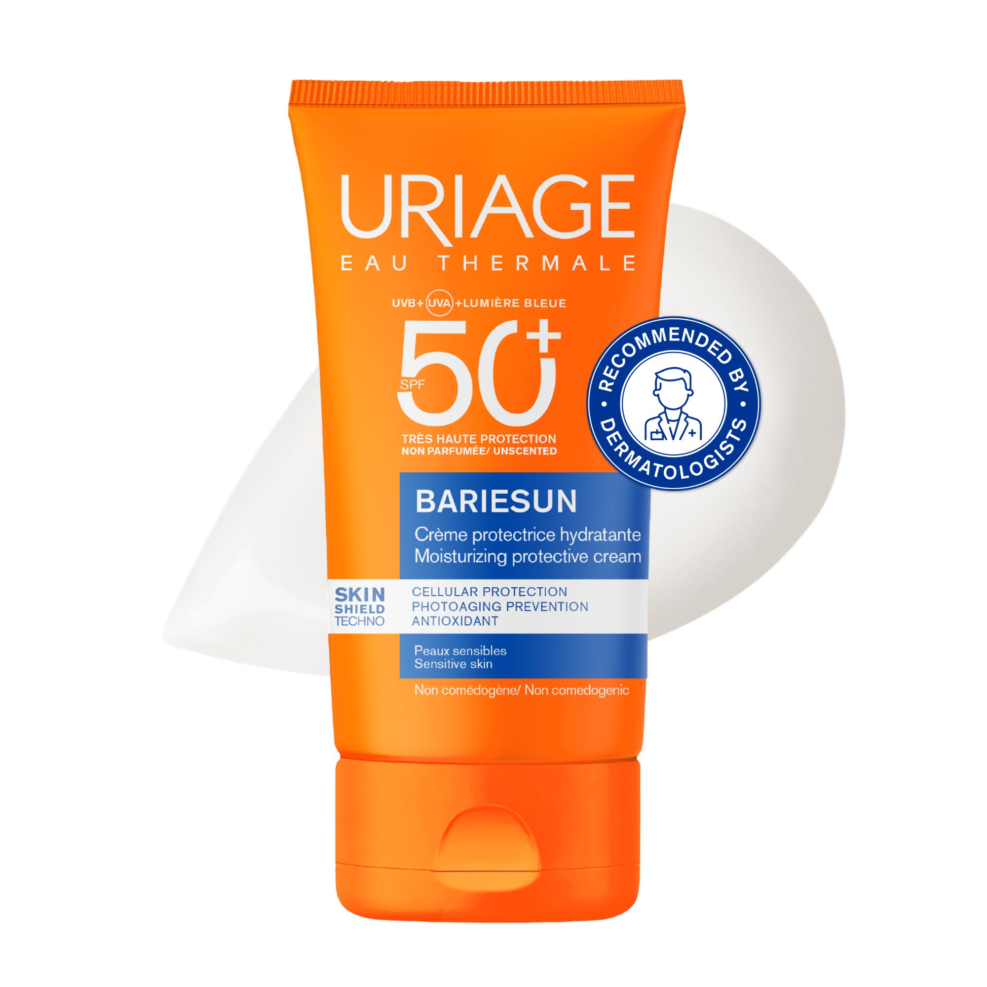 Uriage Bariesun Fragrance Free Sunscreen Spf50 Cream Uva Uvb And Blue Light 50 ml