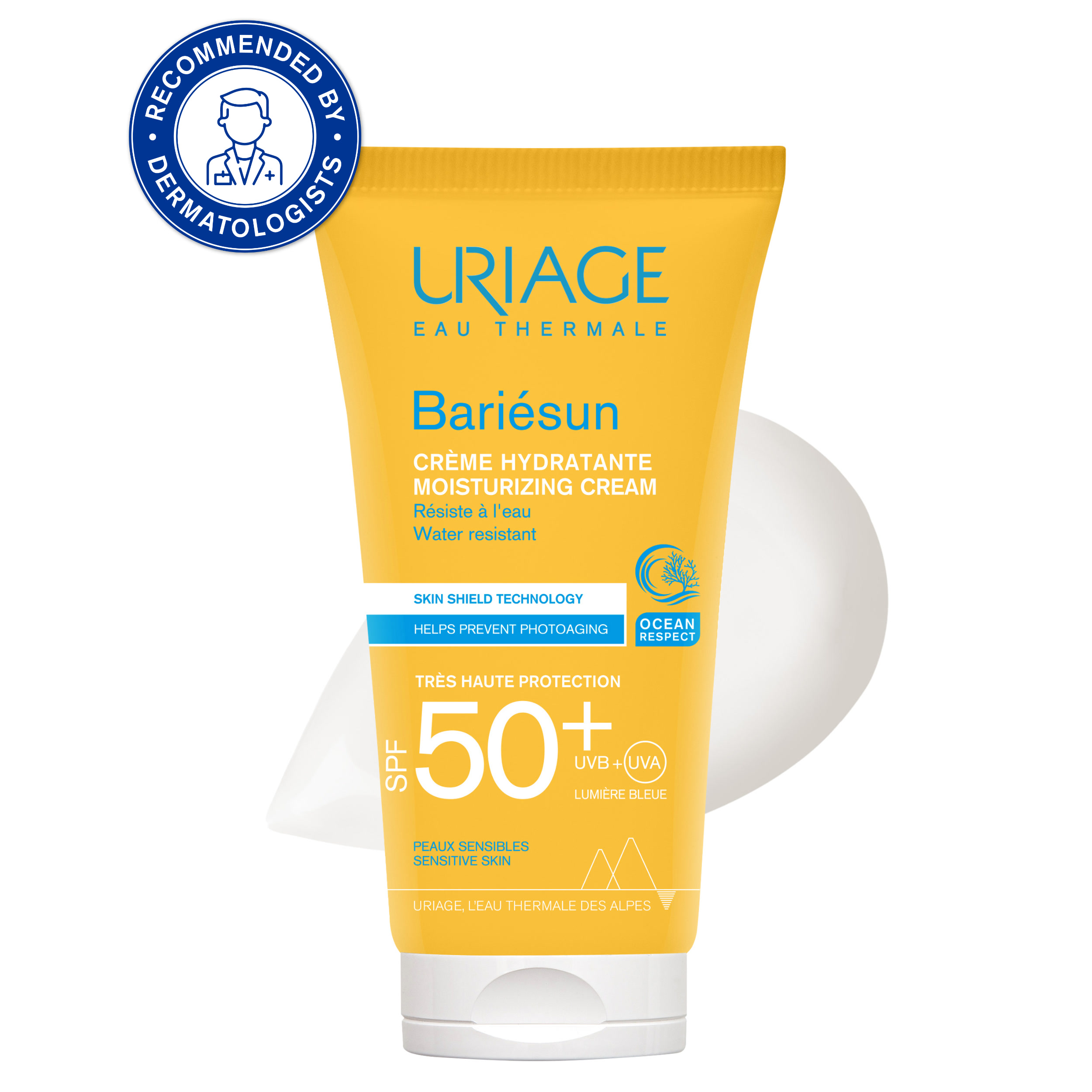 URIAGE Bariésun Moisturizing Sunscreen SPF50+ cream for face with Vitamin E 50ML