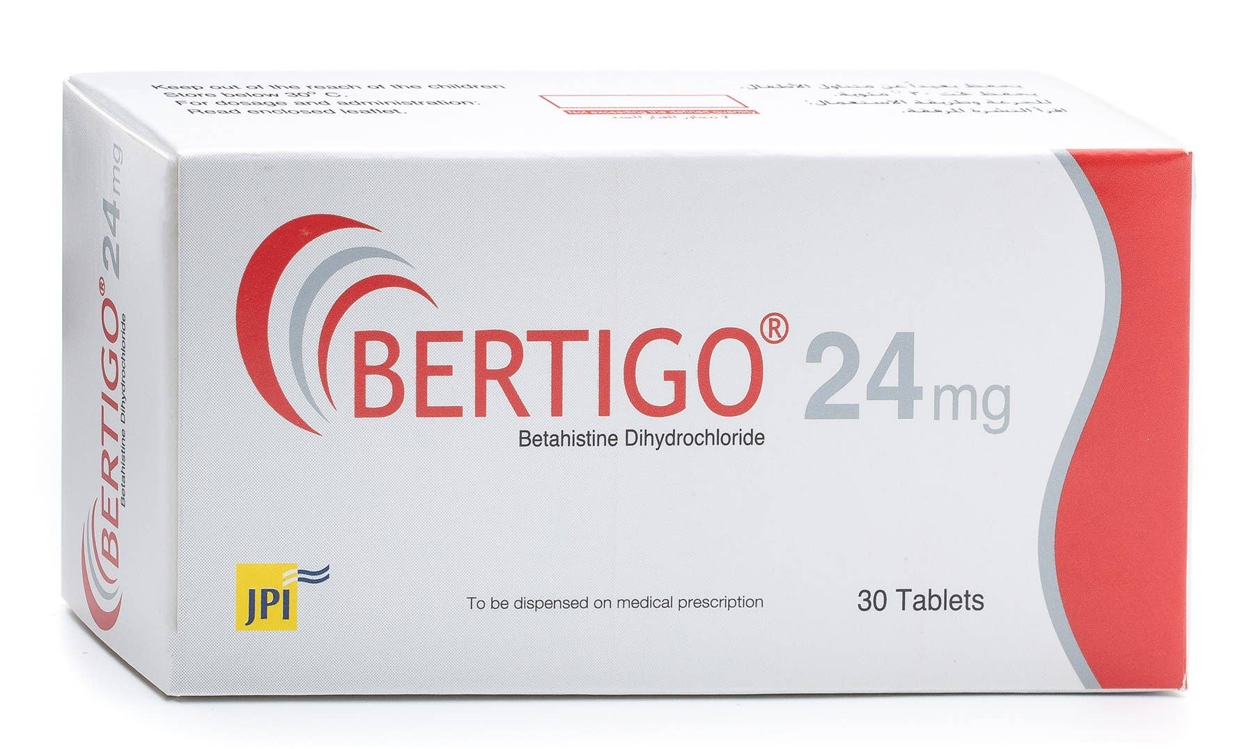 Bertigo Betahistine Dihydrochloride 24 mg - 30 Tablets