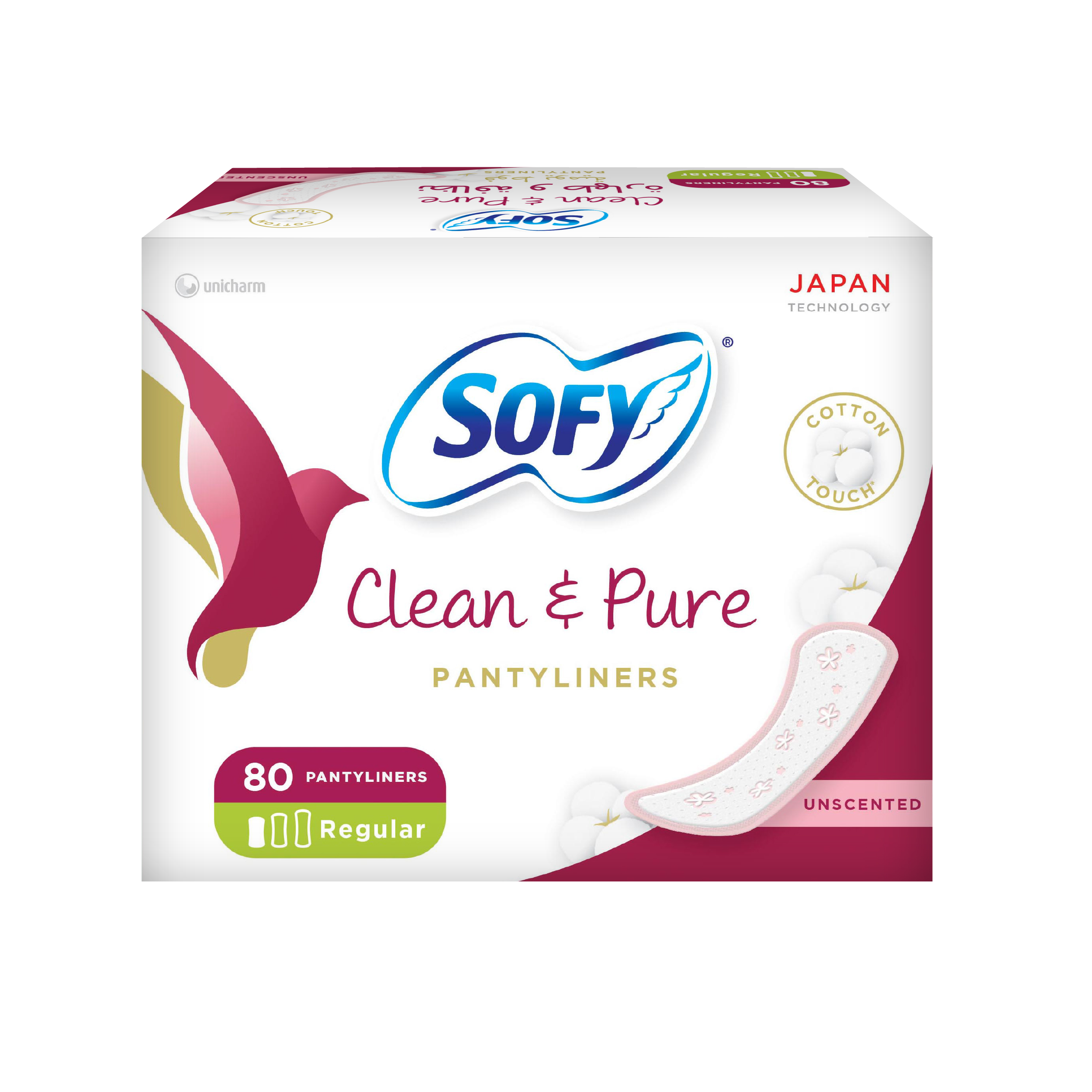 Sofy Panty Liner 58 pads +22 free (Unscented)