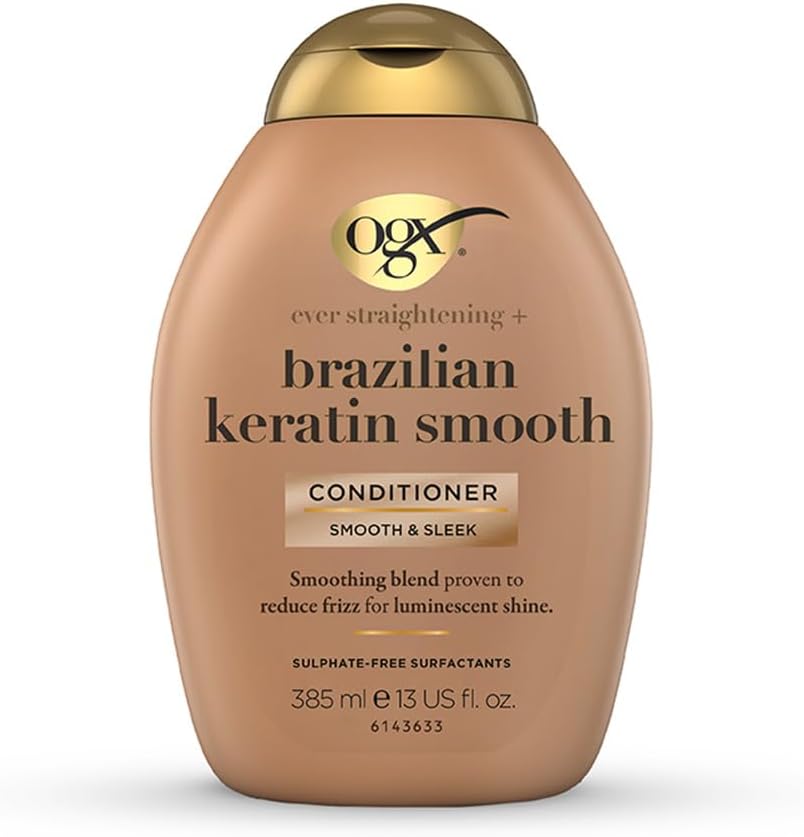 OGX Hair Conditioner Brazilian Keratin Smooth, Ph Balanced, 385ml