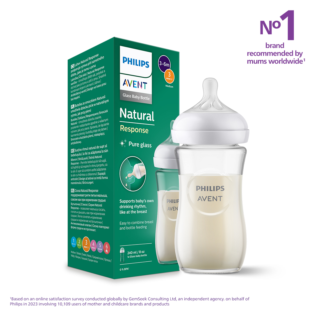 Avent Natural Feeding Bottle Glass 240 ml