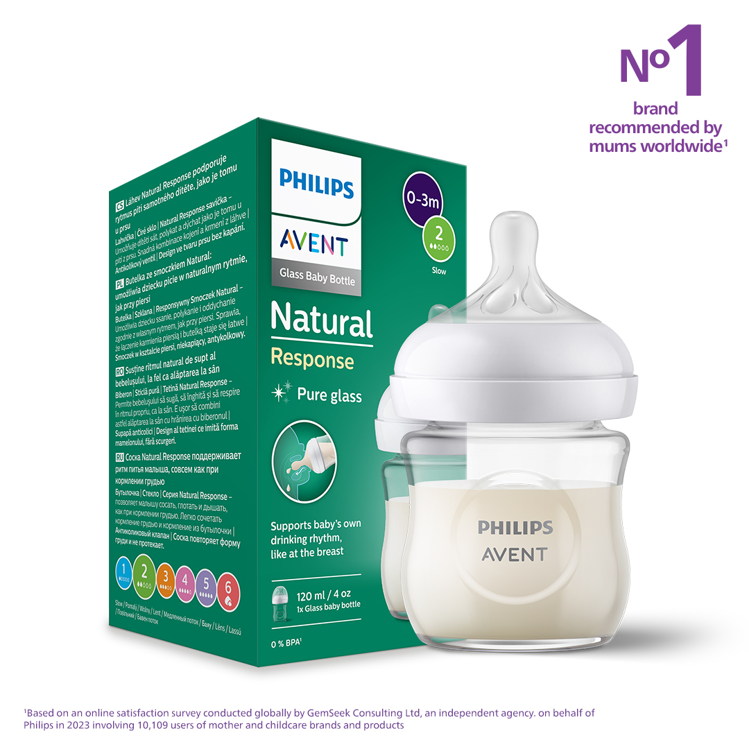 Avent Natural Feeding Bottle Glass 120 ml