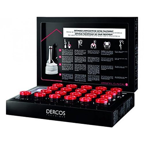 Vichy Dercos Aminexil Clinical 5 Anti-Hair-Loss Treatment for Men, 21 x 6ml Ampoules – 6-Week Intensive Programme to Reduce Hair Fall & Strengthen Thinning Hair