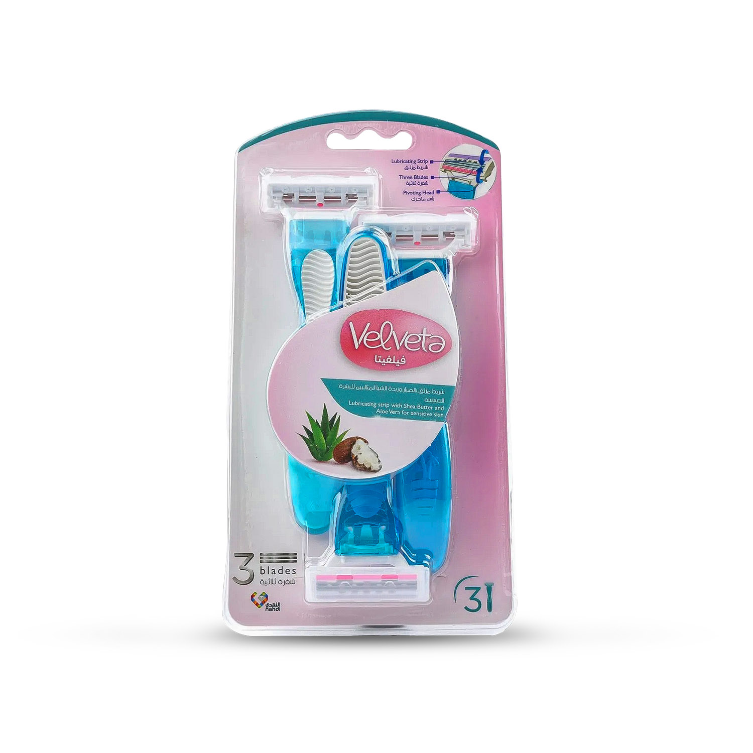 فلفيتا ماكينة حلاقة نسائية 3 شفرات 3 حبات