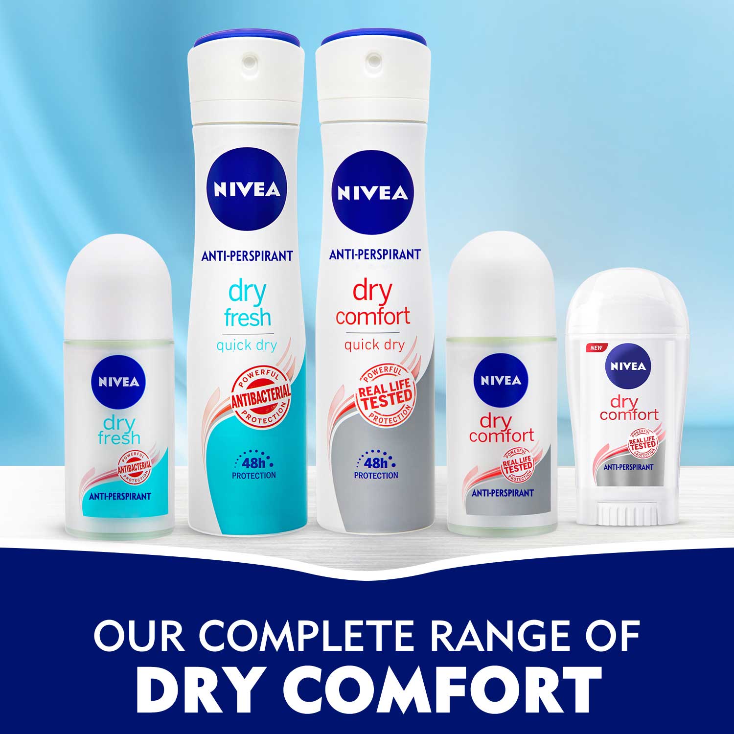 NIVEA Dry Fresh Roll-On Antiperspirant Deodorant 50ml – 48h Dryness Protection with a Fresh Invigorating Scent, Keeps Underarms Dry & Fresh, Skin-Friendly Anti-Sweat Roll-On for Everyday Use