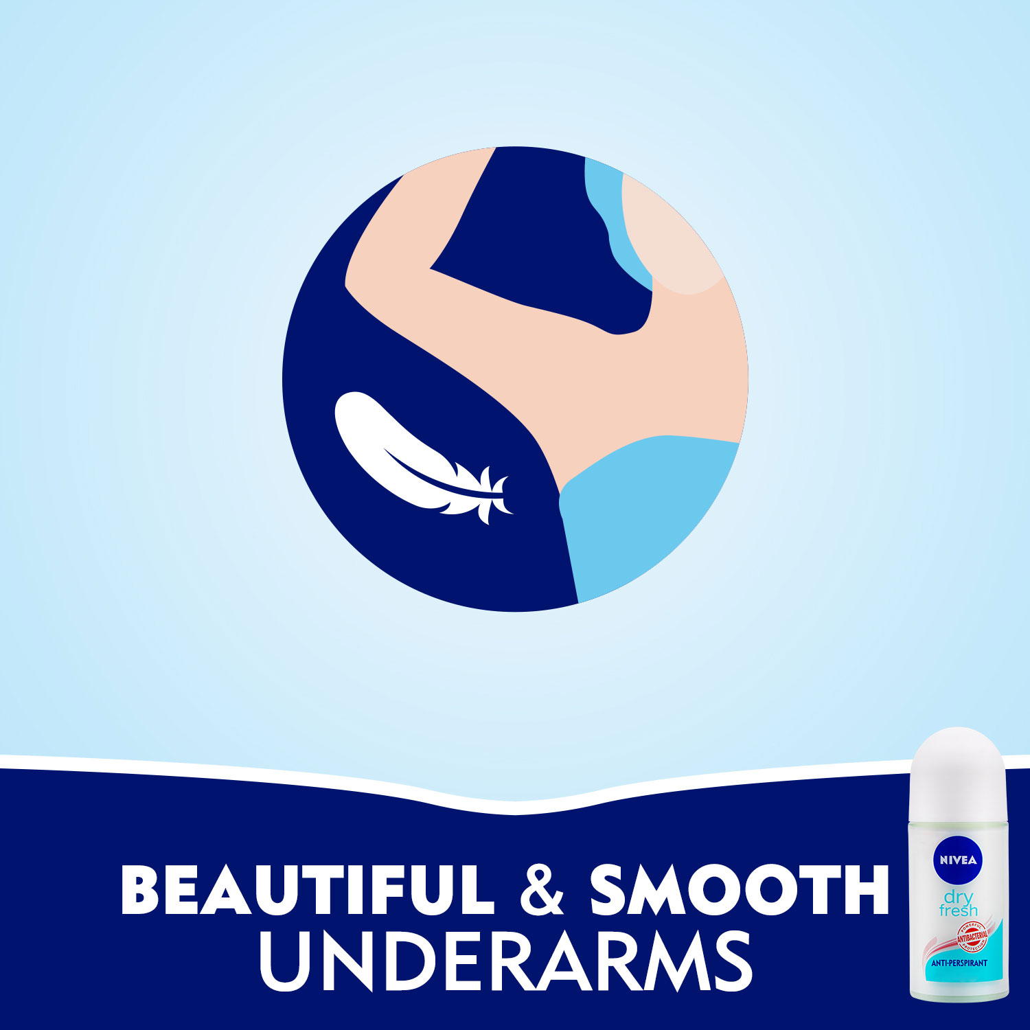 NIVEA Dry Fresh Roll-On Antiperspirant Deodorant 50ml – 48h Dryness Protection with a Fresh Invigorating Scent, Keeps Underarms Dry & Fresh, Skin-Friendly Anti-Sweat Roll-On for Everyday Use