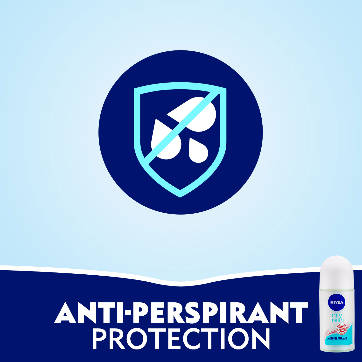 NIVEA Dry Fresh Roll-On Antiperspirant Deodorant 50ml – 48h Dryness Protection with a Fresh Invigorating Scent, Keeps Underarms Dry & Fresh, Skin-Friendly Anti-Sweat Roll-On for Everyday Use