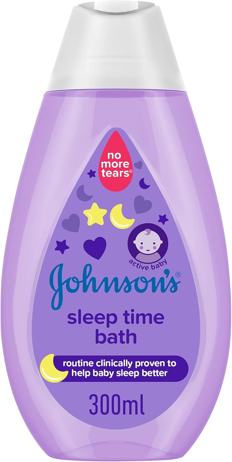 Johnson's Sleep Time Baby Bath Wash, Helps Baby Sleep Better, Clinically Proven, No More Tears Formula, 300ml