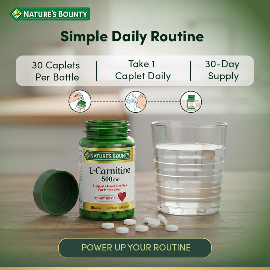 nature's bounty l carnitine tablets 500mg 30ct Nature's Bounty L-Carnitine 500 Mg - 30 Tablets