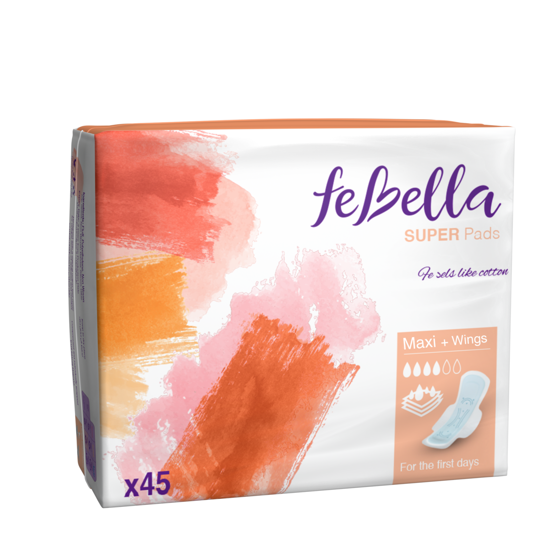 Febella Sanitary Pads - Super - 45Pcs