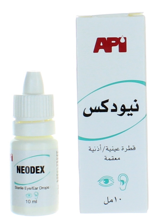 Neodex Dexamethasone Sodium Phosphate 0.1%, Neomycin Sulphate 0.5% Eye/Ear Drops - 10 ml