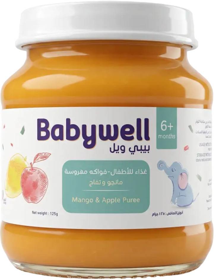 Babywell Baby Food Mango And Apple - 125 gm