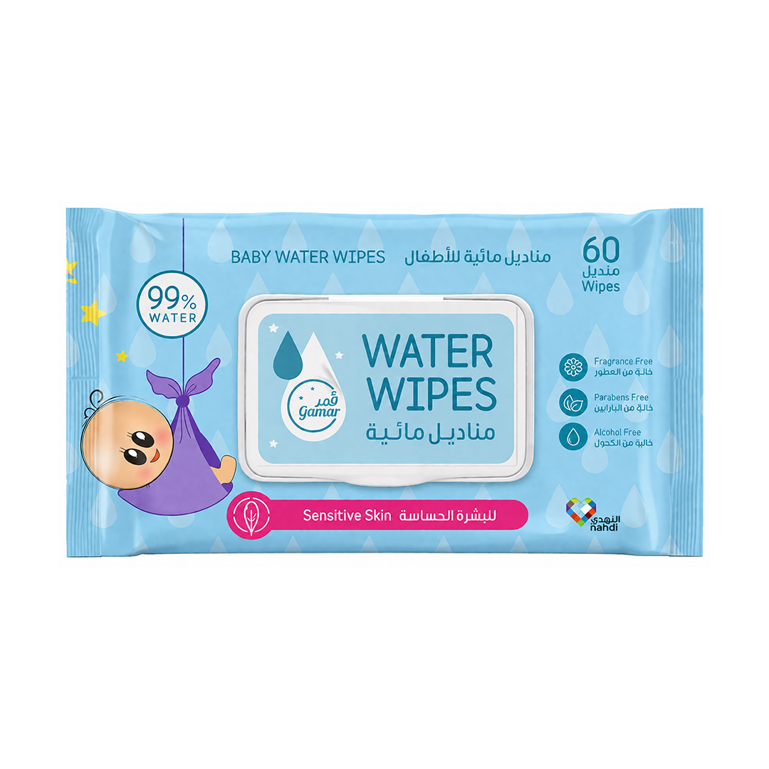 Gamar Water Wipes Babies Sensitive Skin 60 Pcs
