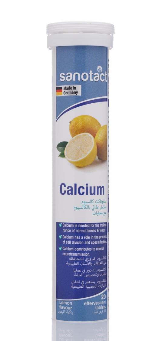 Sanotact Calcium - 20 Effervescent Lemon Tablets
