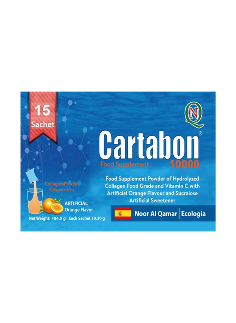 Cartabon 10000 mg Collagen 30 Orange Sachets