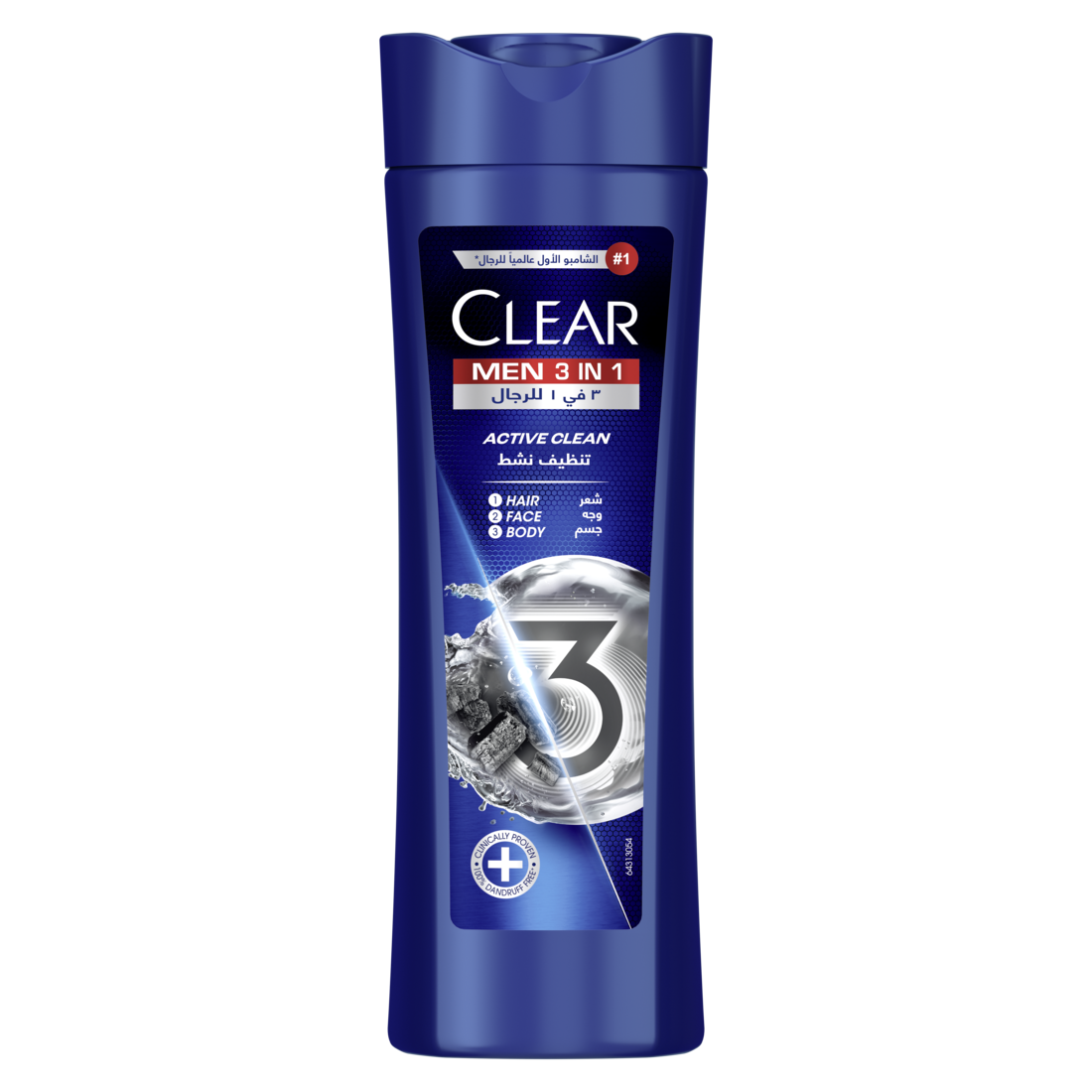 CLEAR Men 3in1 Shampoo for men, Active Clean, 400ml