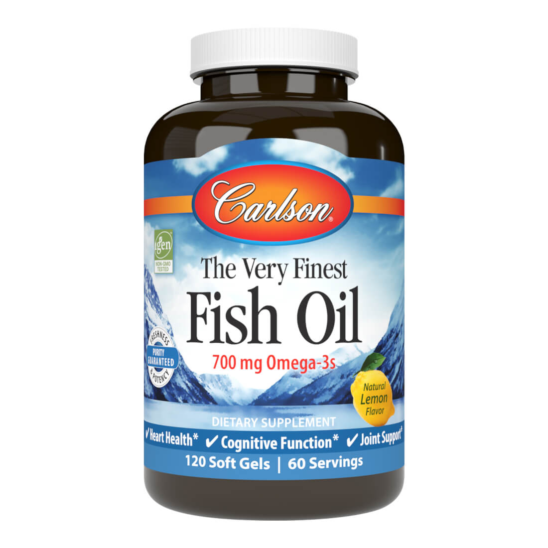 Carlson Labs The Very Finest Fish Oil 700 Mg 120 Softgels