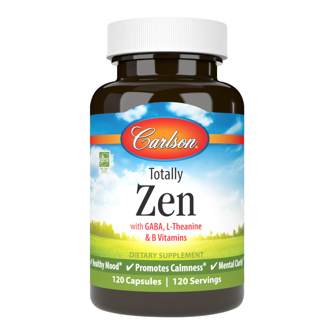 Carlson Totally Zen GABA Theanine & B Vitamins - 120 Capsules