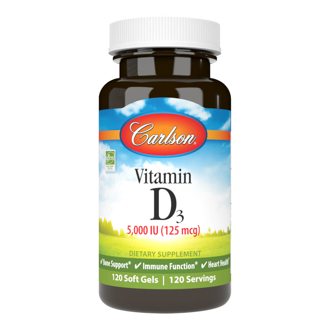Carlson Vitamin D3 5000 IU 120 Softgels