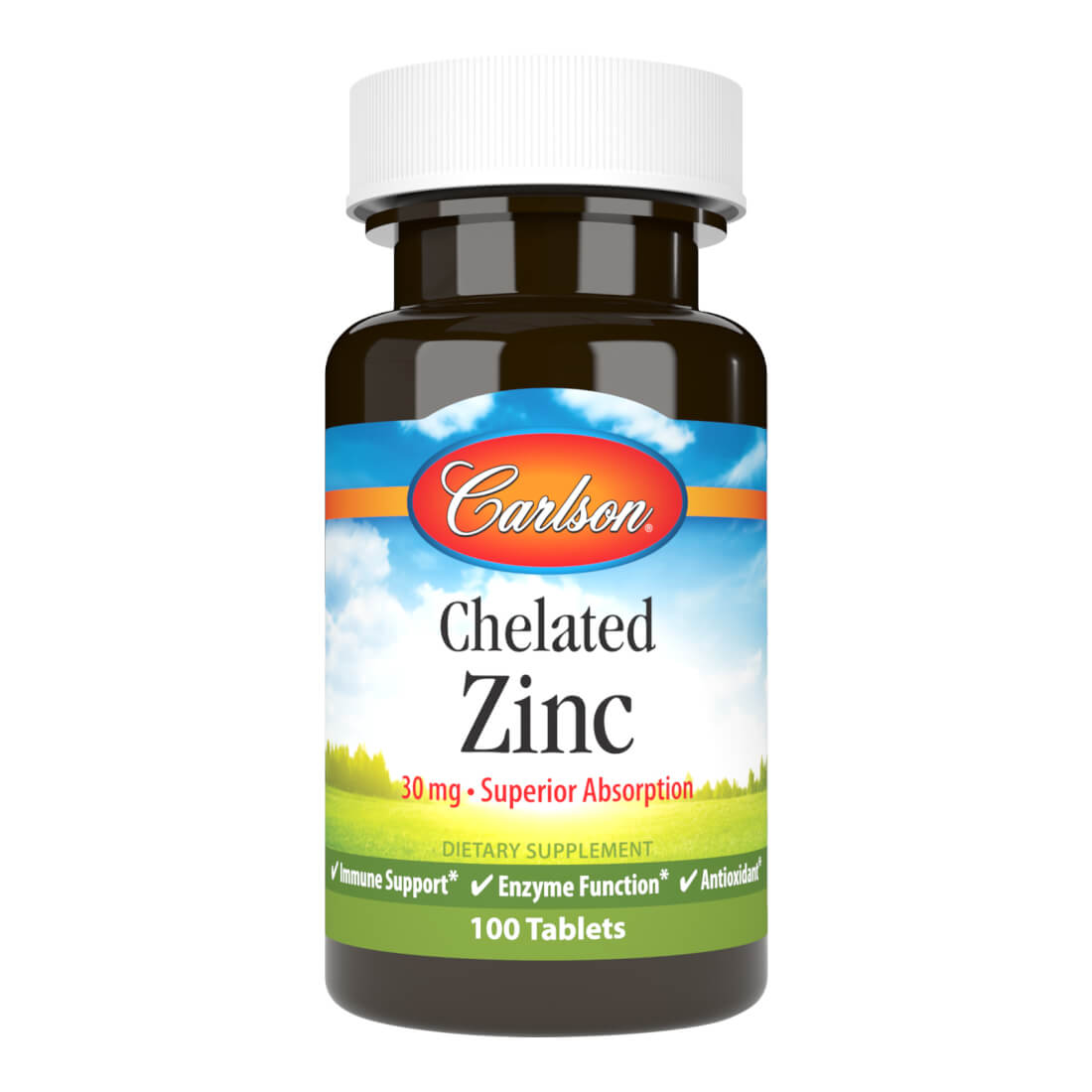 Carlson Chelated Zinc 30 mg 100 Tablets