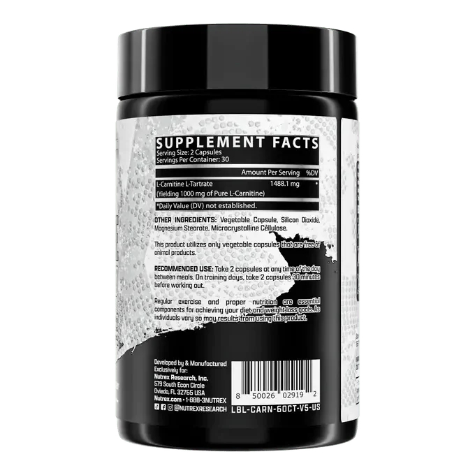 l carnitine vs lipo 6 black Nutrex Lipo-6 Carnitine 60 Capsules