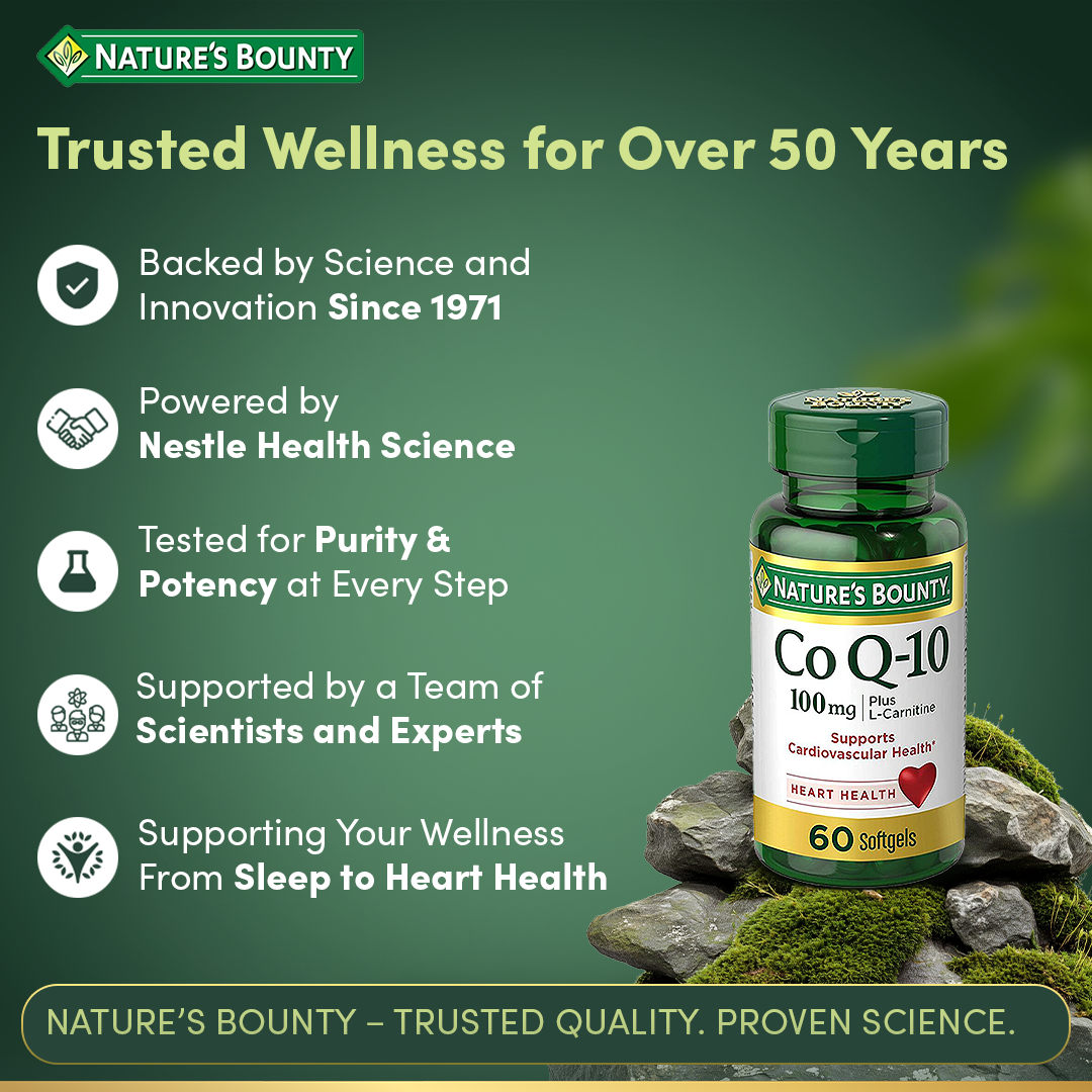 coenzyme q10 and l-carnitine tablets uses Nature's Bounty Co Q-10 100mg Plus (with L carnitine) Co-enzyme Q 10, L -
