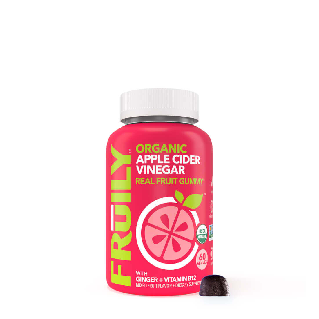 Fruily Apple Cider Vinegar - 60 Mixed Fruit Gummies
