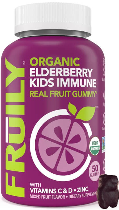 Fruily Elderberry Kids Immune Mixed Fruit Flavor 50 Gummies
