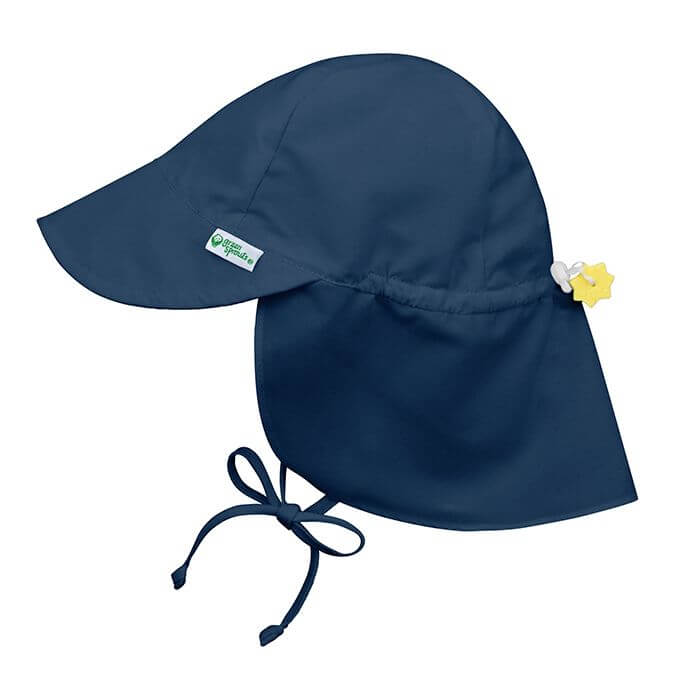 Green Sprouts Flap Sun Protection Hat-Navy-0/6mo
