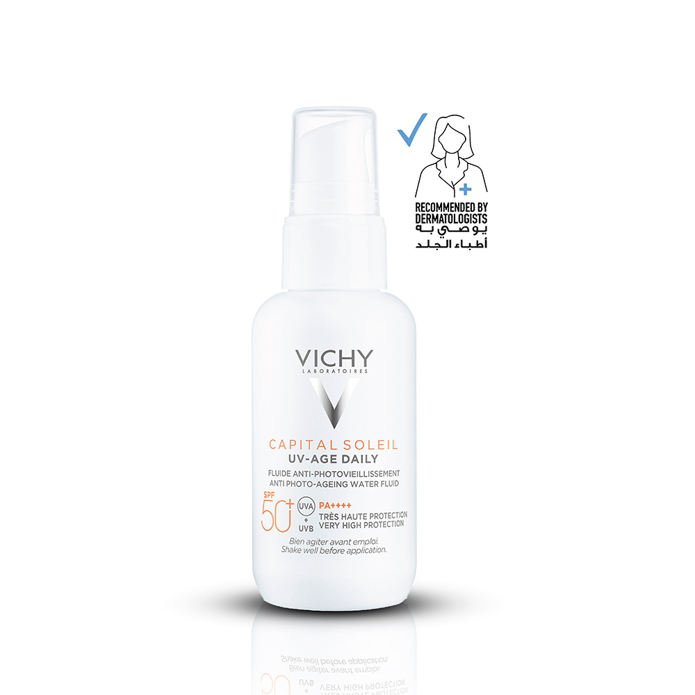 فيشي كابيتال سولاي UV-Age سائل مقاوم لعلامات تقدم سن SPF 50+ مع النياسيناميد 40 مل