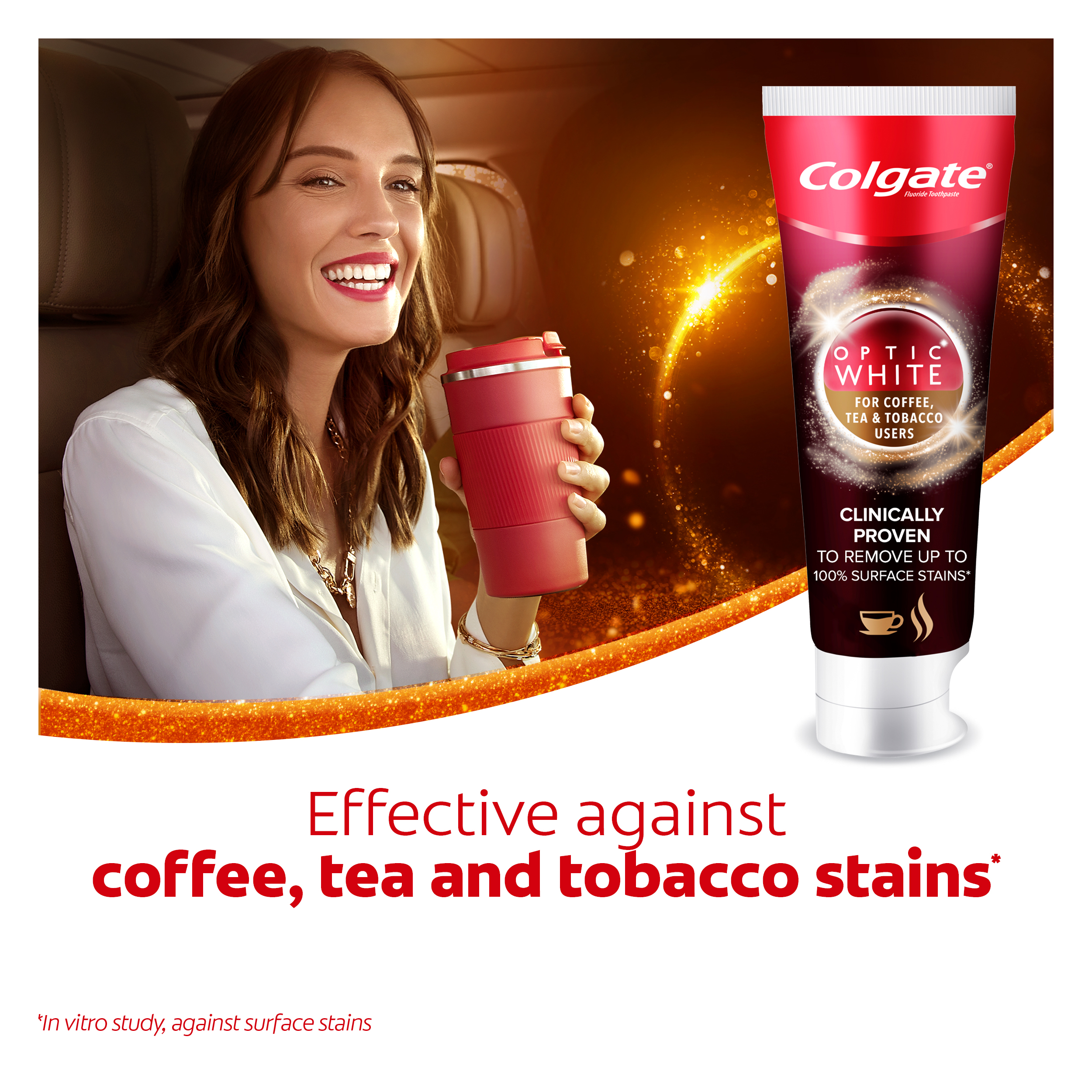 Colgate Optic White Coffee, Tea & Tobacco Stains Toothpaste 75 ml