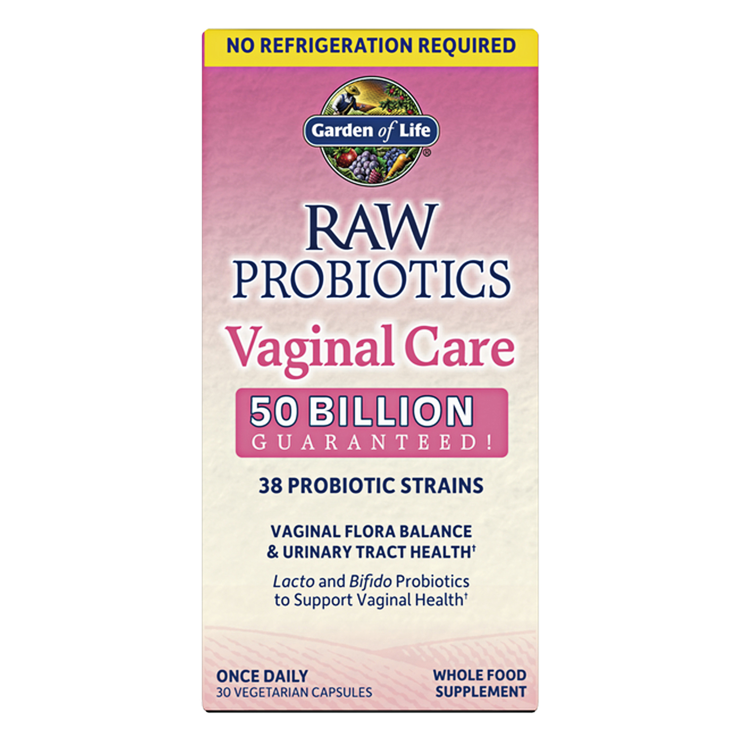 Garden Of Life Raw Probiotics Vaginal Care 50 Billion For Women - 30 Capsules