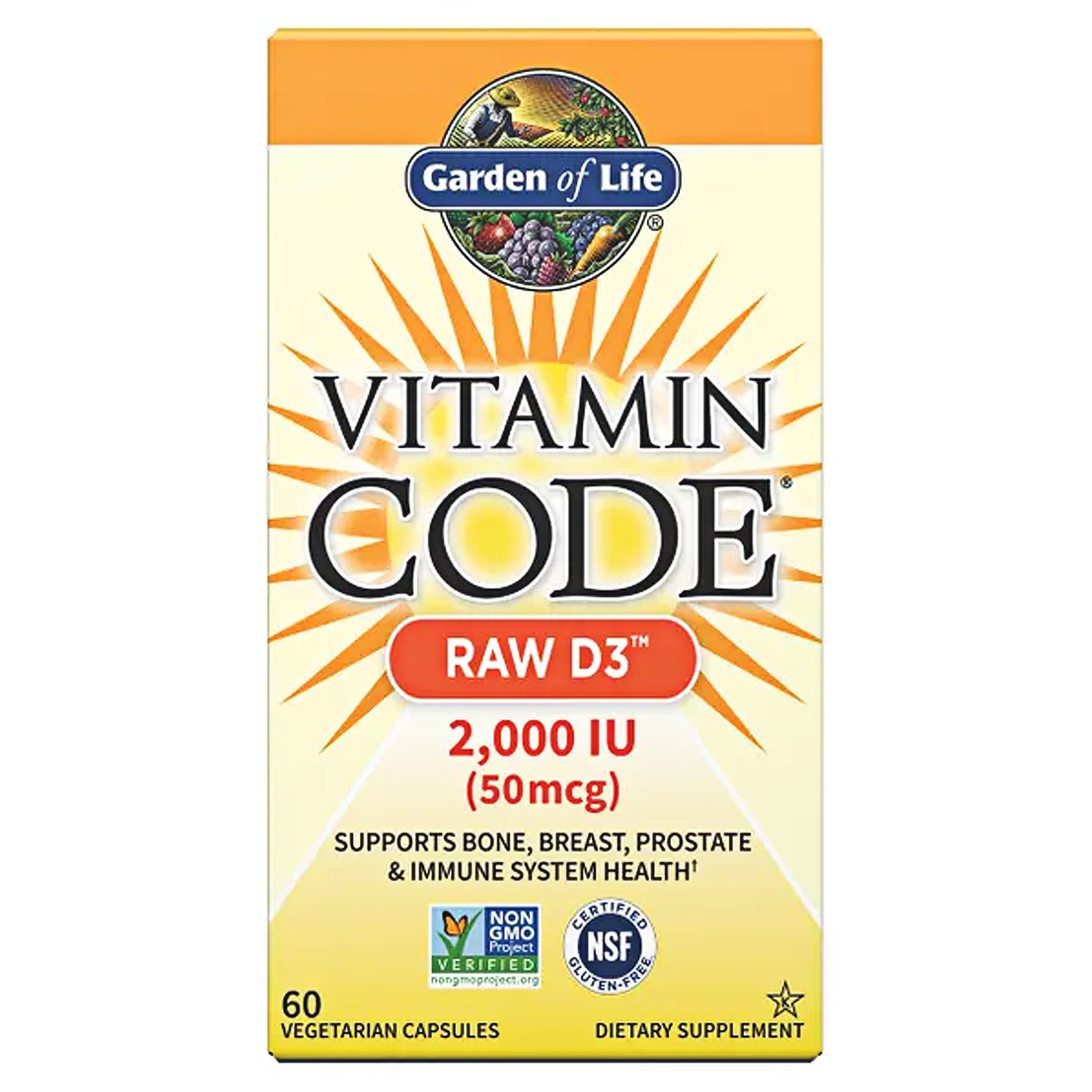 Vitamin Code Raw D3 2000 IU - 60 Capsules