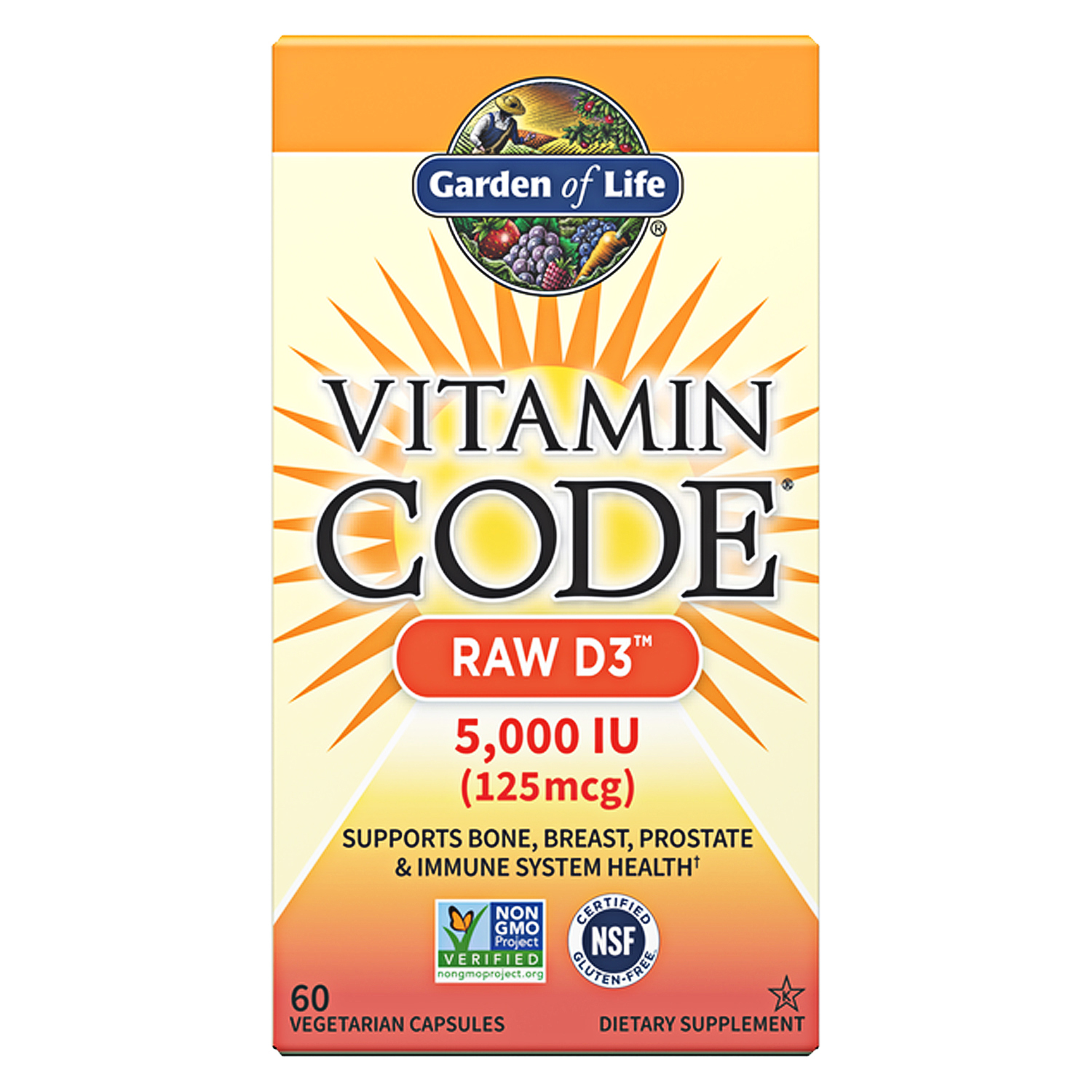 Vitamin Code Raw D3 5000 IU - 60 Capsules