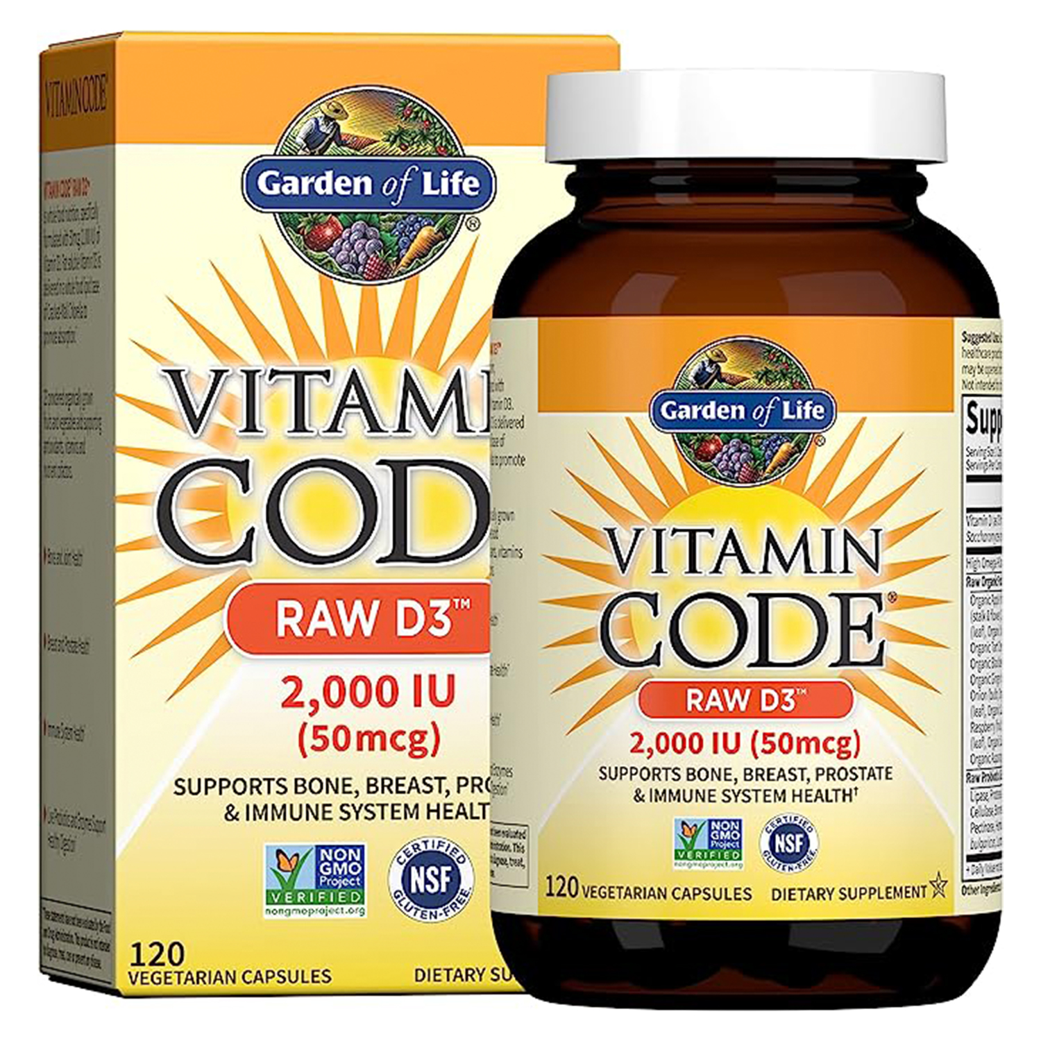 Garden Of Life Vitamin Code Raw Vitamin D 2000 IU - 120 Capsules