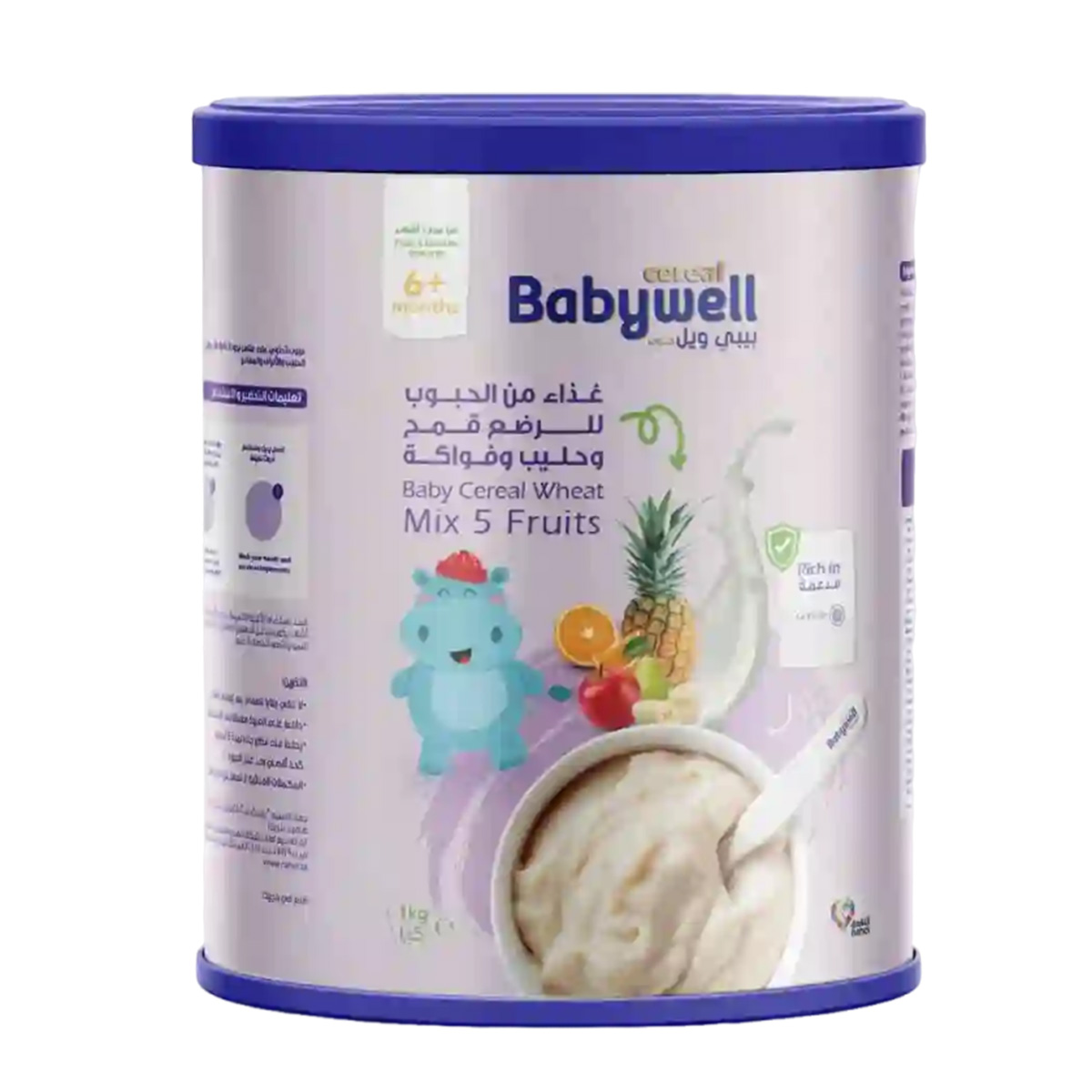 Babywell Baby Cereal Wheat, Milk, 5 Fruits - 1000 gm