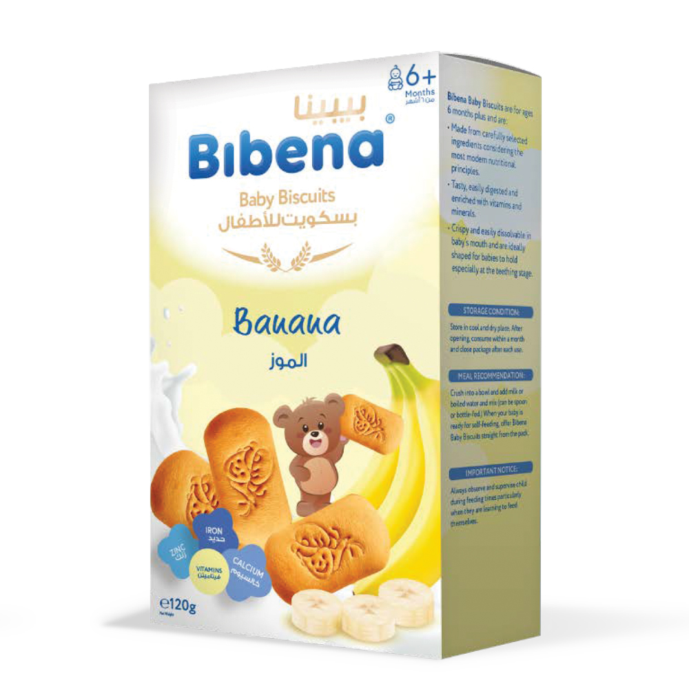 Bibena Baby Biscuits Banana 120g
