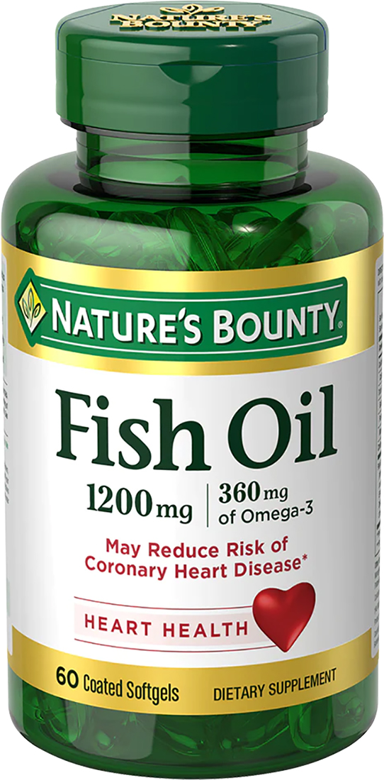 Nature's Bounty Fish Oil 1000 Mg Omega-3 Odorless - 60 Softgels