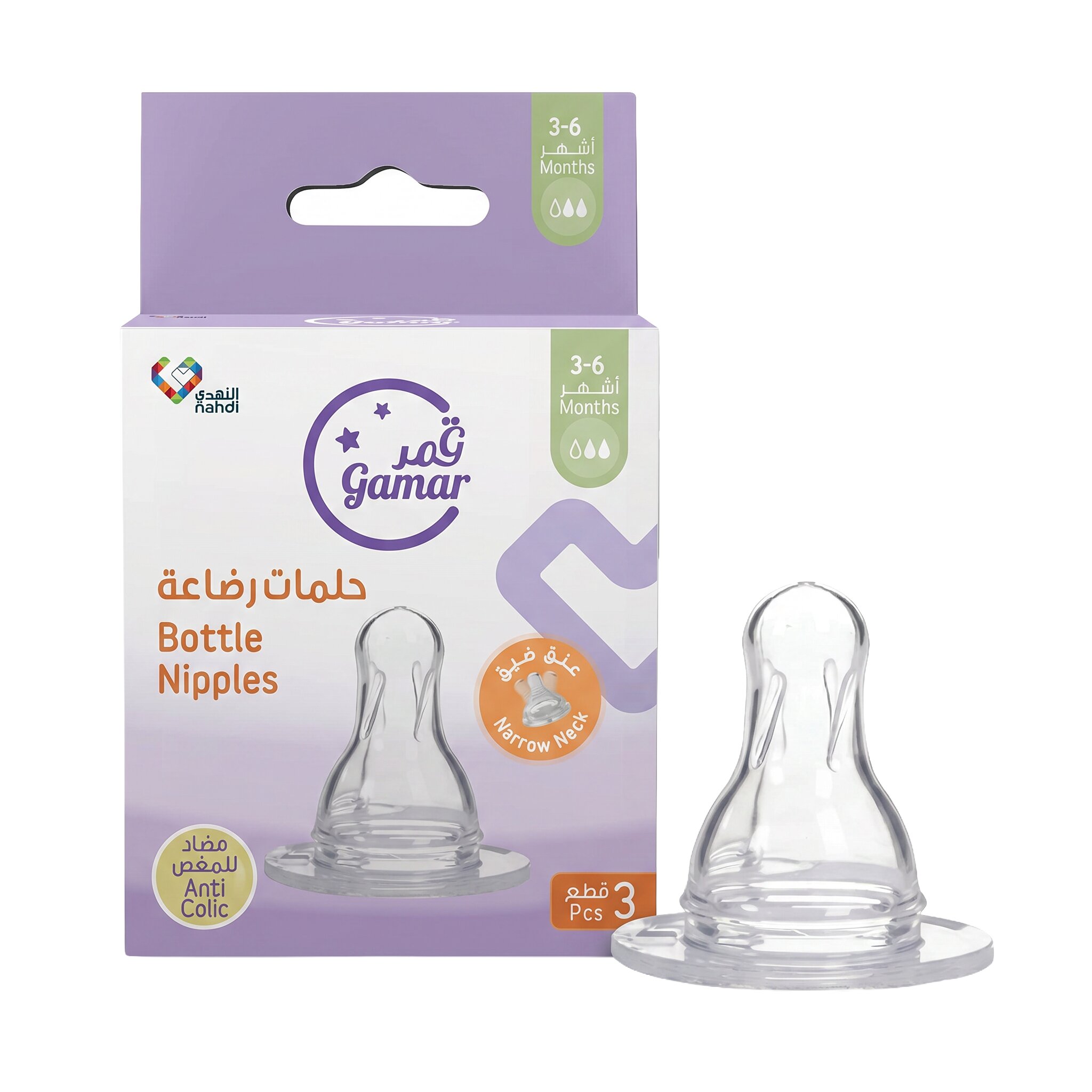 Gamar Nipple Narrow 3-6 M