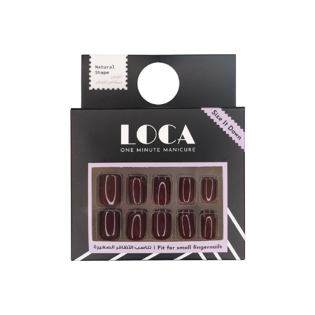 Loca Small Nails Natural Shape- Brown Color N3