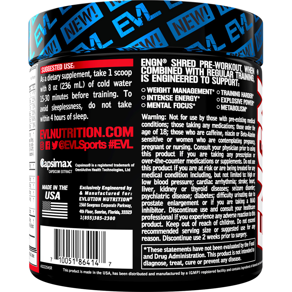 gorilla mode ar l-carnitine l-tartrate 750 mg label Evlution Nutrition ENGN Shred 30 Servings Fruit Punch Size:135g x2 vitamin b1, b6 and غسول نومبوزين مع زيت الليمون