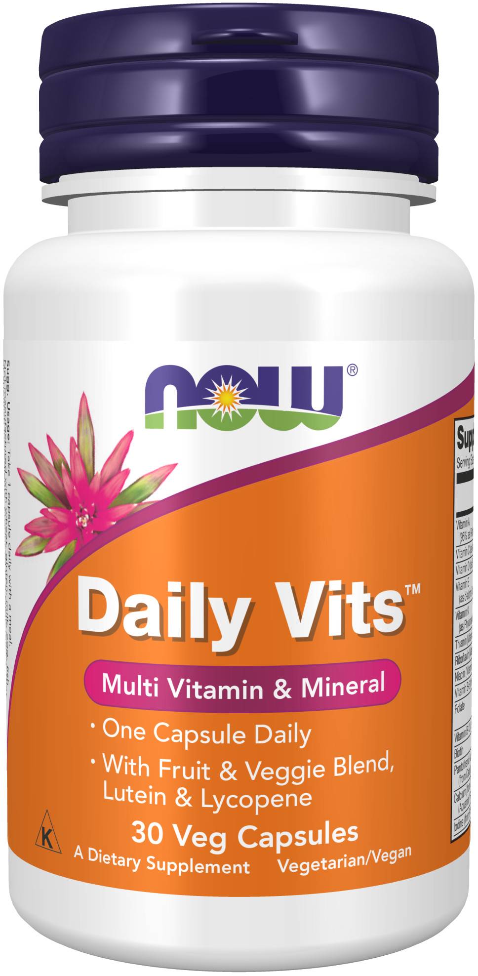 Now Foods| Daily Vits| Multi Vitamin & Mineral| 30 Veg Caps